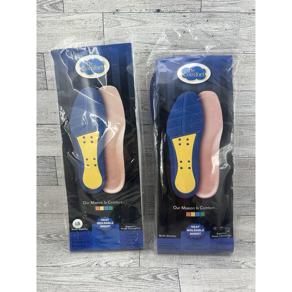 2 Pairs Dr. Comfort Heat Moldable‎ Inserts Cloud Contour Diabetes Size 11 Men